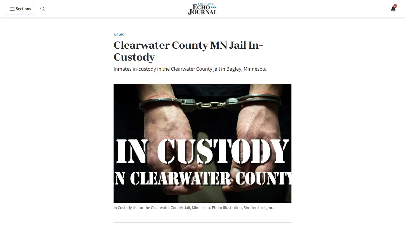 Clearwater County MN Jail In-Custody - Pine & Lakes Echo Journal